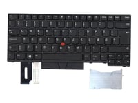 Chicony - Ersättningstangentbord För Bärbar Dator - Med Trackpoint, Ultranav - Qwerty - Dansk - Svart - För Thinkpad E480  E490  L380  L390  L480  T480s  T490