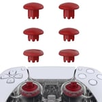 eXtremeRate EDGE Sticks Swappable Thumbsticks for PS5 Controller, Carmine Red Replacement Interchangeable Analog Stick Joystick for PS5, for PS4 All Model Controllers Universal - WITHOUT Controller