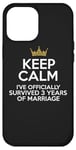 iPhone 15 Plus Funny Anniversary Three Years Of Marriage Wed Husband Wife Case