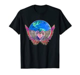 Heart, Angel Wings, Earth, Love, Peace T-Shirt