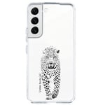 Coque Galaxy S22 leopard noir jungle personnalisee