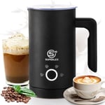 SUPERLEX 4-in-1 Milk Frother Electric Stainless Steel Milk Warmer Easy Clean XL