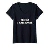 Womens Yes Sir I Can Boogie Scotland Football Song Anthem V-Neck T-Shirt