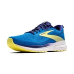 Brooks Homme Trace 3 Sneaker, Electric Blue Navy Lemon, 42.5 EU