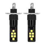 2Kpl H1 Auton Led 12V-24V 12Smd Lamppu 3030 Piirisarja, W5w Polttimo194 Led-Polttimo Yhteensopiva Sumuvaloilla Valkoinen