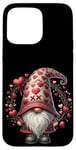 iPhone 15 Pro Max Love Gnome Valentines Day Wreath For Her With Cute Hearts Case