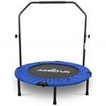 Mini Trampoline Fitness Jump4fun Pliable Double-Bar - Ø92cm - Bleu