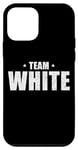 Coque pour iPhone 12 mini Team White Nom de famille Blanc assorti pour la naissance