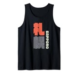 Sapporo Japan Retro Japanese Kanji Sapporo Japan Souvenir Tank Top