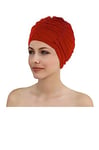Fashy Fabric Swim Caps Bonnet de Bain en Tissu avec liining en Plastique pour Femmes, Rouge, Taille Unique