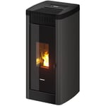 Poêle à granulés étanche Steel 9 Bi-Flux Anthracite - 8,5 kW - Freepoint