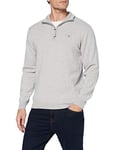 Gant Men's Superfine Lambswool Half Zip Sweater, Antracit Melange, 3XL