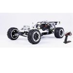 LOSA 2WD RC Petrol Buggy, 1/5 Gas Off Road Car Toy with 36cc Gasoline Engine for Adult, 2.4G Radio Controller Included,Silver