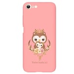 Coque rose Iphone 7 8 et SE 2020 et 2022 chouette maman