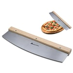 MasterPRO Foodies - Grande pizza Cutter - Blade en acier inoxydable - Dimensions 35x10x2cm - Couteau de pizza professionnelle - Bref vos pizzas d'une manière précise, sûre et facile