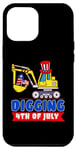 Coque pour iPhone 13 Pro Max Drapeau américain amusant pour creuser le 4 juillet
