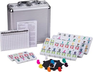 Dominoes set for adults, Double Twelve Mexican train dominoes game with Number