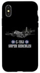 Coque pour iPhone X/XS Avion de transport militaire américain C-130J