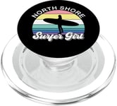 Surfer Girl North Shore Hawaii Hawaii Surf Beach PopSockets PopGrip pour MagSafe