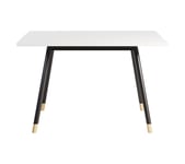 Table de réunion carrée K2 L.120-P.120 cm blanc / noir