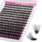 Fadlash Cils Cluster Faux Extension Cils 0.07D 12-18mm 40D 3D Effet Individuels Cils 240 Grappes Réutilisable De Cils Facile À Appliquer À La Maison