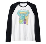 Disney Pixar Monsters Inc. Mike Sully Boo Group Poster Raglan Baseball Tee