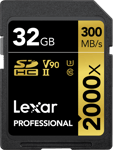 Lexar Pro 2000X SDHC/SDXC UHS-II U3(V90) R300/W260 (w/o cardreader) 32GB