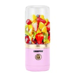 Portable Blender Smoothie Maker 420ML Rechargeable Fruit Mixer Mini Juicer Pink