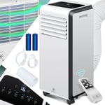 KESSER® Climatiseur mobile 7000 BTU/h 780W 4en1 Déshumidificateur Ventilateur Rafraîchisseur d’Air Avec télécommande Blanc