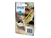 Epson 16 - 3.1 Ml - Cyan - Original - Blære Med Rf-Alarm - Blekkpatron - For Workforce Wf-2010, 2510, 2520, 2530, 2540, 2630, 2650, 2660, 2750, 2760