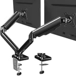 VIVO Support de Bureau à Double Bras réglable en Hauteur, inclinable, pivotant, Support pneumatique à contrepoids, Bras de Support VESA Compatible avec la Plupart des écrans jusqu'à 32", Classique,