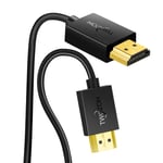 Flexible Et Slim Cable Hdmi 3M,Ultra Thin Hdmi Vers Hdmi Cable Supporte 3D 4K@60Hz/2160P/1080P