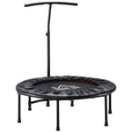 HOMCOM 40'' Mini Trampoline, Adult Rebounder Jumper w/ Handle Fitness Black