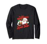 Beer Christmas Shirt Most Wonderful Santa Time for Root Beer Long Sleeve T-Shirt