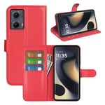 Moto Edge 50 Fusion Pu Wallet Case [Red]