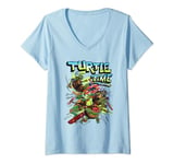 Teenage Mutant Ninja Turtles: Mutant Mayhem Turtle Time T-Shirt avec Col en V