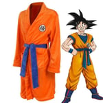 Tecknad Anime Cosplay Dragon Ball Monkey King Förtjockad morgonrock L 160-175