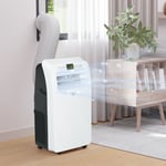 White 12000 BTU Portable Air Conditioner, 44.3x34x81.5cm, ABS Plastic