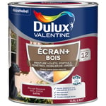 Ecran+ bois - Peinture satinée pour bois extérieur - Volets, portes, fenêtres, portails - Rouge Basque 0,5 l Dulux Valentine