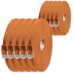 0,5 M - Orange - Lot De 10 - Câble Réseau Plat Cat.6 Câble Plat Cat6 Câble Patch Ultra Plat Cat.6 1000 Mbit/S Gigabit Lan (Rj45) Flat Slim Micro