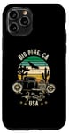 Coque pour iPhone 11 Pro Big Pine California USA Hotrod Design rétro coucher de soleil dans le désert