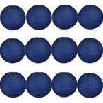 12x8" Navy Blue Paper Lantern Lanterns Wedding Birthday Christmas NY Party