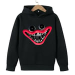 Kid Poppy Playtime Huggy Wuggy Hoodie Jacka Utomhus Vinter Svart Black 140 cm