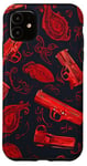 Coque pour iPhone 11 Motif cachemire rouge Nerf classique