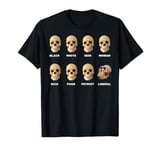 Black white man woman rich poor patriot liberal skull T-Shirt