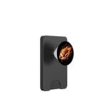 Football américain en feu et flammes pour les amateurs de sport PopSockets PopWallet pour MagSafe