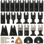 Accessoires pour lames de scie multi-outils 28 pièces Accessoires pour outils oscillants multifonctions Lame de scie sabre pour Fein Multimaster,