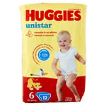 Huggies Unistar 6 15-30 Kg. 12 Couches Made IN Italy