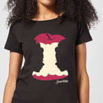 Disney Princess Colour Silhouette Snow White Apple Women's T-Shirt - Black - L