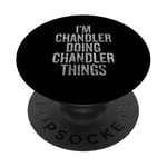 Je suis Chandler qui fait des choses drôles et vintage avec Chandler PopSockets PopGrip Adhésif